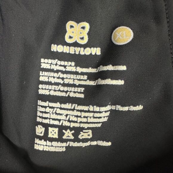 NWOT HoneyLove Black Power Shorts Size XL - Picture 6 of 7